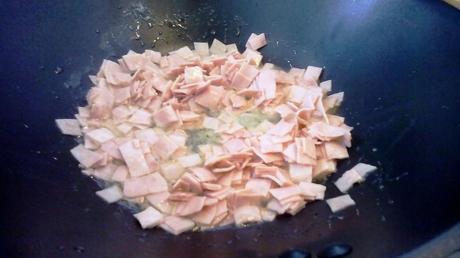 Saccottini con nata y jamón cocido – Saccottini panna e prosciutto cotto mantequilla y jamón cocido