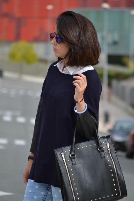 Look: azul marino + lunares Look: azul marino + lunares