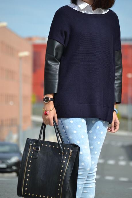 Look: azul marino + lunares Look: azul marino + lunares