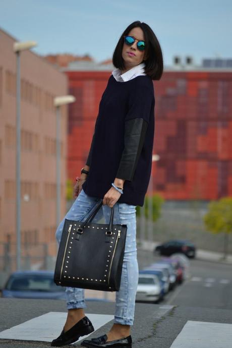 Look: azul marino + lunares Look: azul marino + lunares