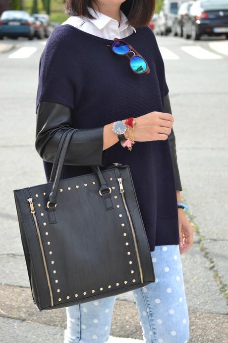 Look: azul marino + lunares Look: azul marino + lunares