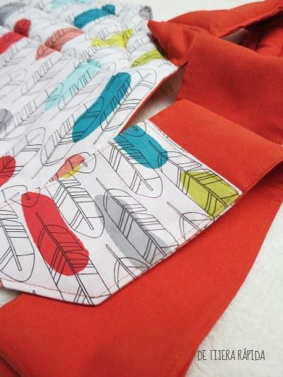 Mei tai en naranja y plumas Mei tai en naranja y plumas