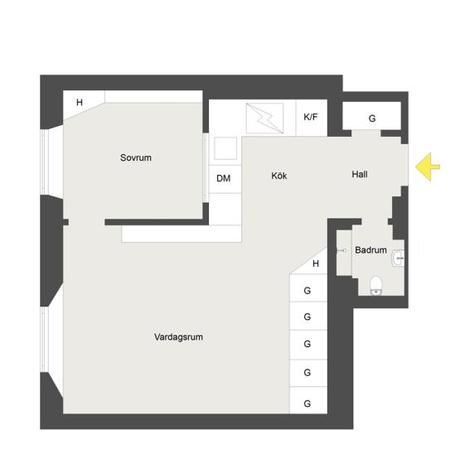 Piso pequeño con paredes grises pisos pequeños distribución Piso pequeño con paredes grises paredes grises estilo nórdico estilo nórdico escandinavo diseño interiores pequeños decoración mini pisos decoración espacios pequeños decoración en gris y negro blog decoracion interiores