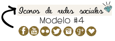 Freebies: Iconos de redes sociales glitter