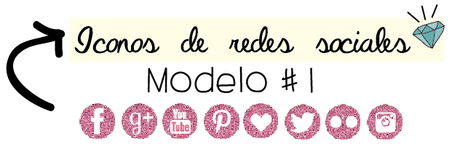 Freebies: Iconos de redes sociales glitter