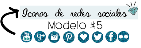 Freebies: Iconos de redes sociales glitter