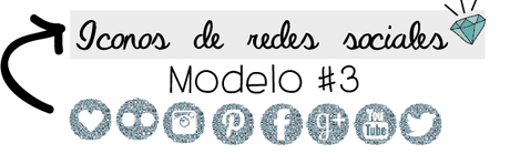 Freebies: Iconos de redes sociales glitter