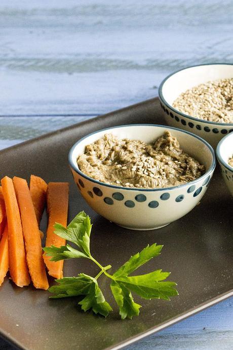 BABA GHANOUSH CON AJO NEGRO - CREMA DE BERENJENAS