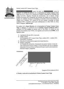 Asamblea general ordinaria 2014, AVV Lanuza Casco Viejo