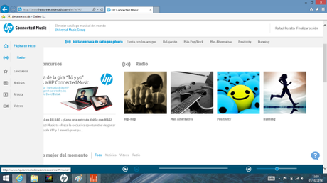 hp connected music web
