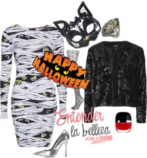 Look Halloween vestido momia