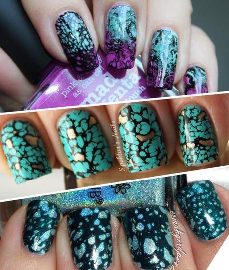Uñas de sangre para Halloween | Nail art Wtaer spotted nail art