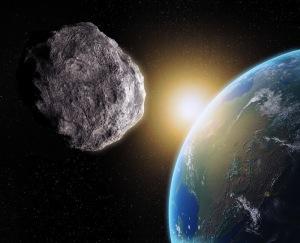 Asteroide acercándose a la Tierra