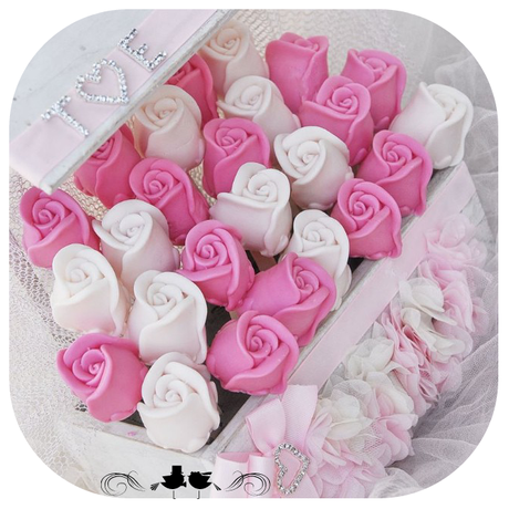 ♥Piruletas de rosas de jabón para la boda de Teo y Elena