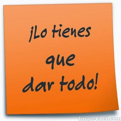 ¡Tienes que darlo todo! No te queda otra