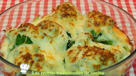 Brócoli gratinado con bechamel