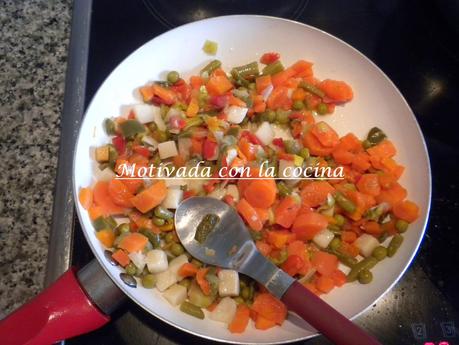 Lenguado sobre verduritas