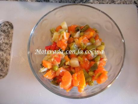 Lenguado sobre verduritas