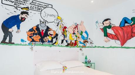 Decoración de habitación con caricaturas - Hotel Ideal Sejour Cannes