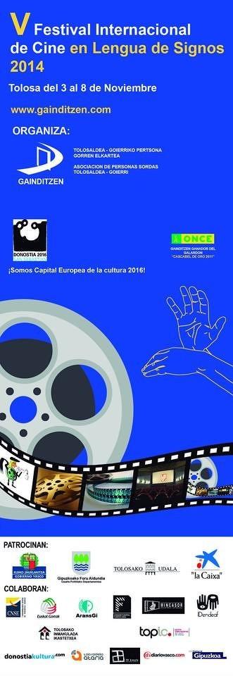 V Festival Internacional de cine en Lengua de Signos el próximo 8 de noviembre en Tolosa