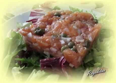 TARTAR DE SALMON FRESCO A LA NARANJA