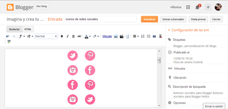 Como colocar iconos sociales en mi blog Como colocar iconos sociales en mi blog