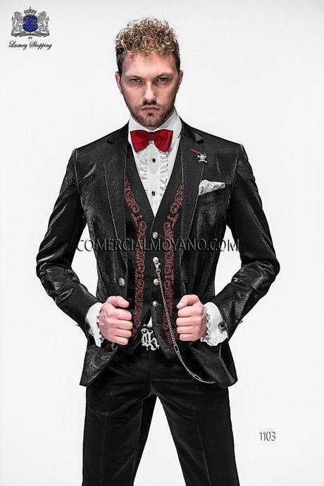 Traje de novio italiano negro modelo 1103 Ottavio Nuccio Gala