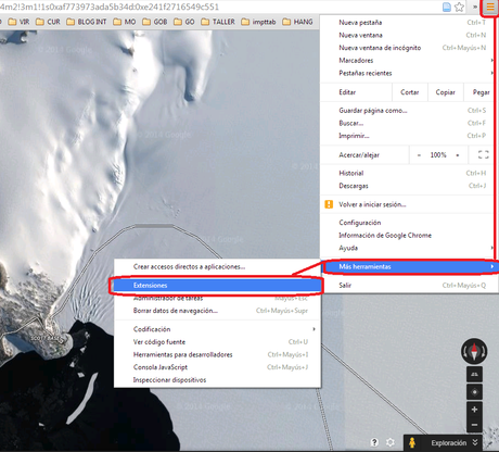 Earth View from Google Maps. Extensión para Google Chrome