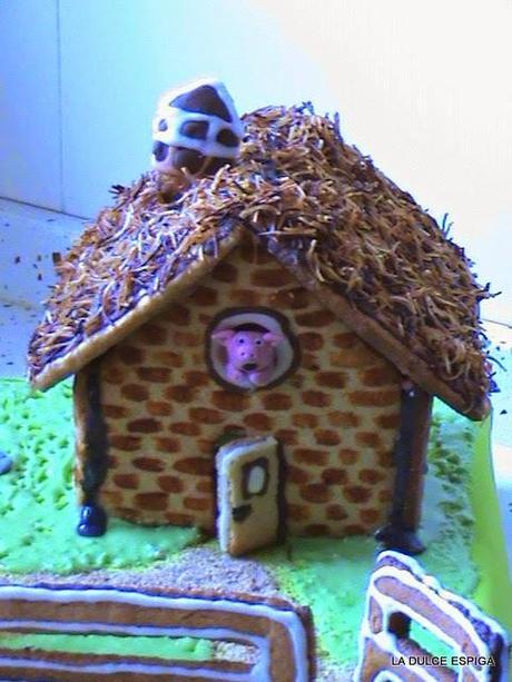 CASITA DE GALLETAS DE JENGIBRE. LOS TRES CERDITOS Y EL LOBO. UNA GALLETA UN CUENTO.