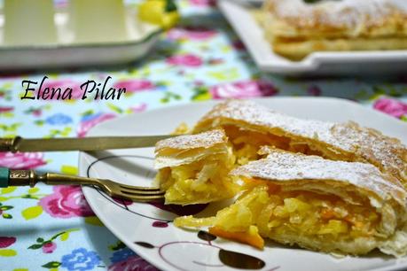 Tarta de hojaldre y queso