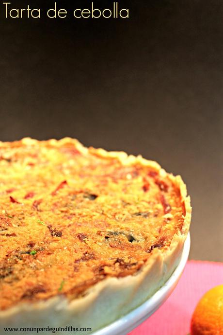 Tarta de cebolla (queso azul y mandarina) #Asaltablogs