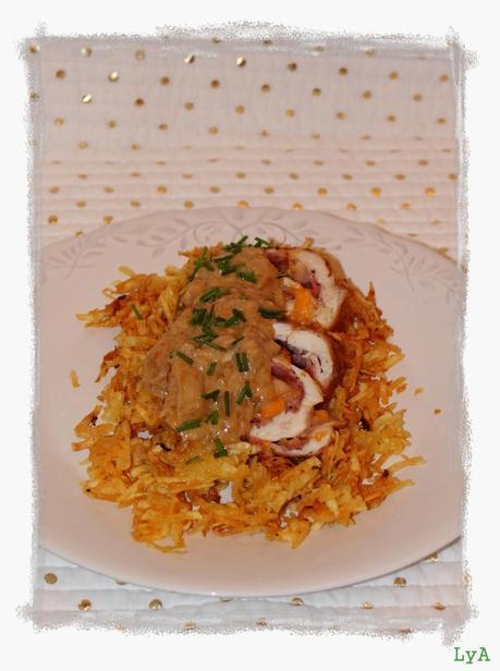 Pollo relleno de bacon y cuatro quesos... para El Mito del sofrito y nuestro reto mensual del Asaltablogs