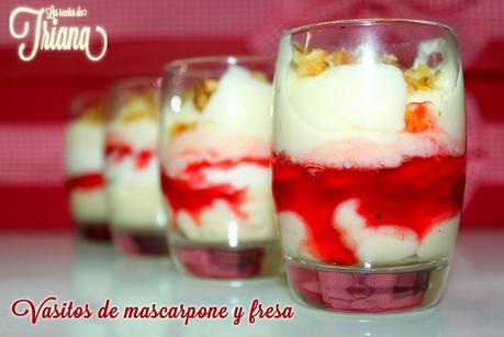 Vasitos de mascarpone y fresa
