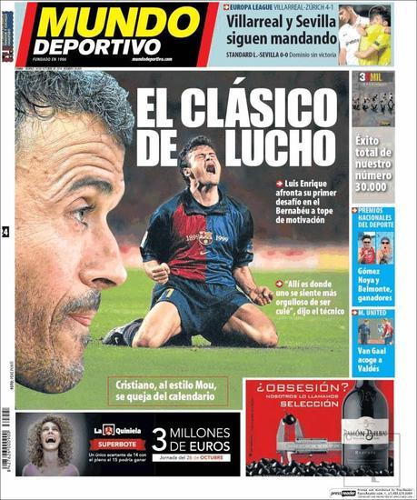 La prensa catalana antes del clásico