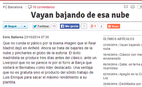 La prensa catalana antes del clásico