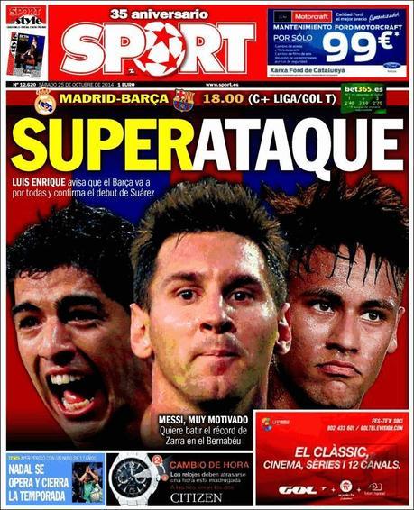 La prensa catalana antes del clásico