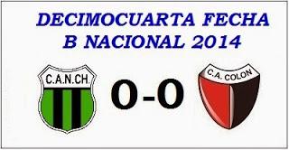 Nueva Chicago:0 - Colón:0 (Fecha 14°)