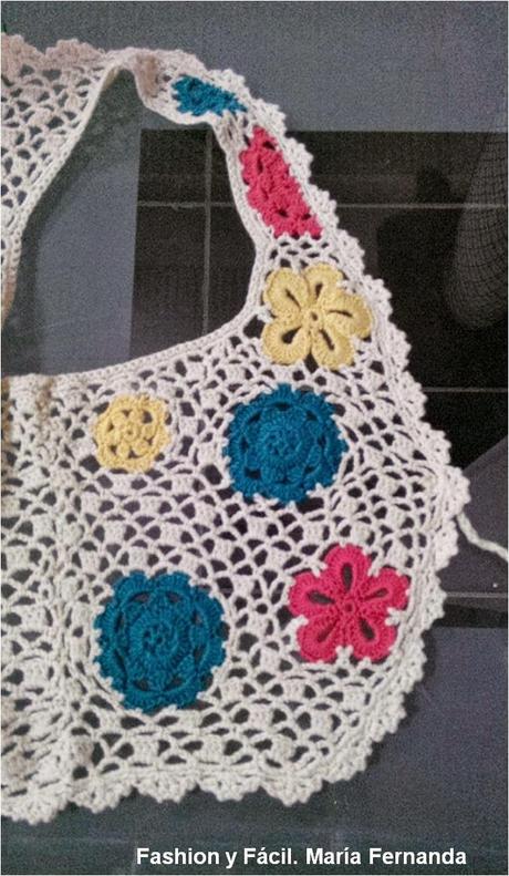 Aprovecha tu flores de crochet y arma un chaleco con flores (Take advantage of your crocheted flowers a make a vest)