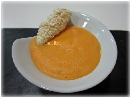 CREMA DE PATATA Y TOMATE CON CRUJIENTE DE BACALAO