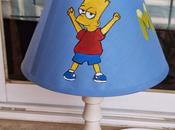 Lampara bart simpson pintada mano