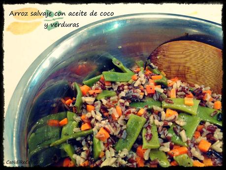 Arroz Salvaje con aceite de coco! Mmmmmmmmm