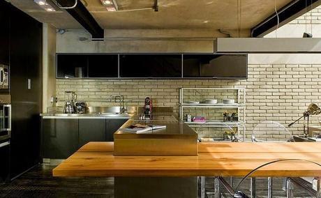Loft muy masculino con toque industrial Loft muy masculino con toque industrial