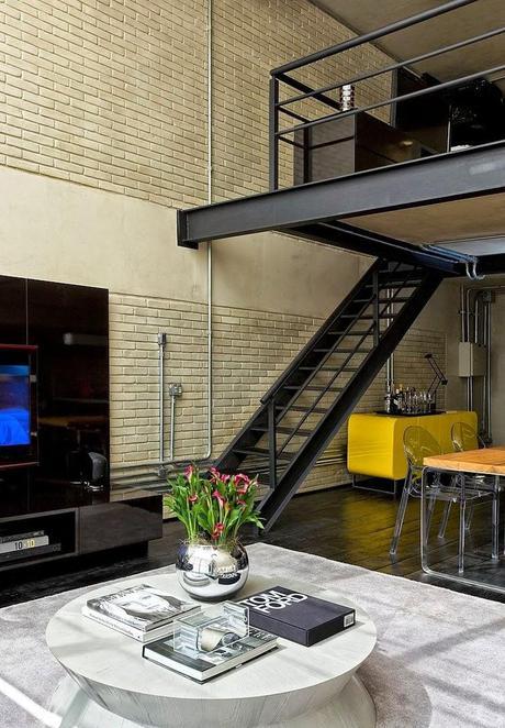 Loft muy masculino con toque industrial Loft muy masculino con toque industrial