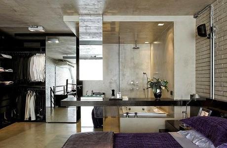 Loft muy masculino con toque industrial Loft muy masculino con toque industrial