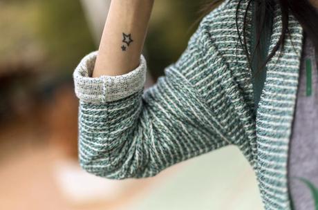 street style barbara crespo hakei green outfit jacket femme de la creme fashion blogger outfit blog de moda