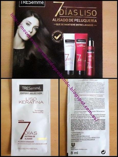Muestra Tresemmé liso keratina 7 días - acondicionador