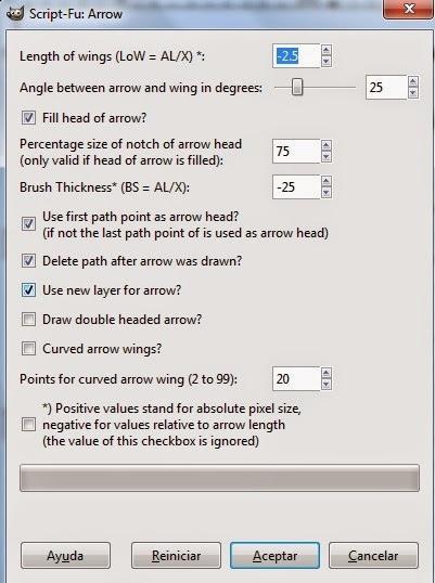 Tutoriales GIMP 2 (IV): Dibujar flechas en GIMP 2 para Windows 7