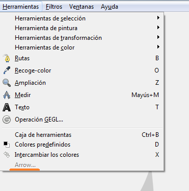 Tutoriales GIMP 2 (IV): Dibujar flechas en GIMP 2 para Windows 7