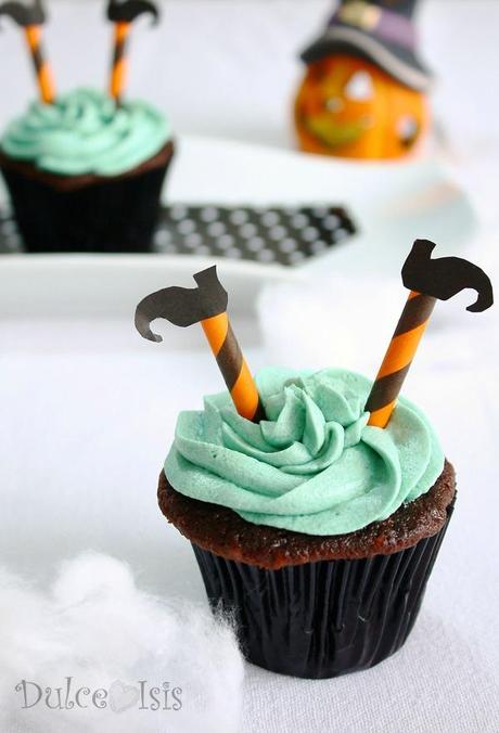 cupcakes de bruja para halloween