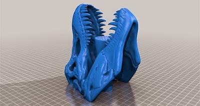 Imprimete tu cabezal de ducha tiranosauriano